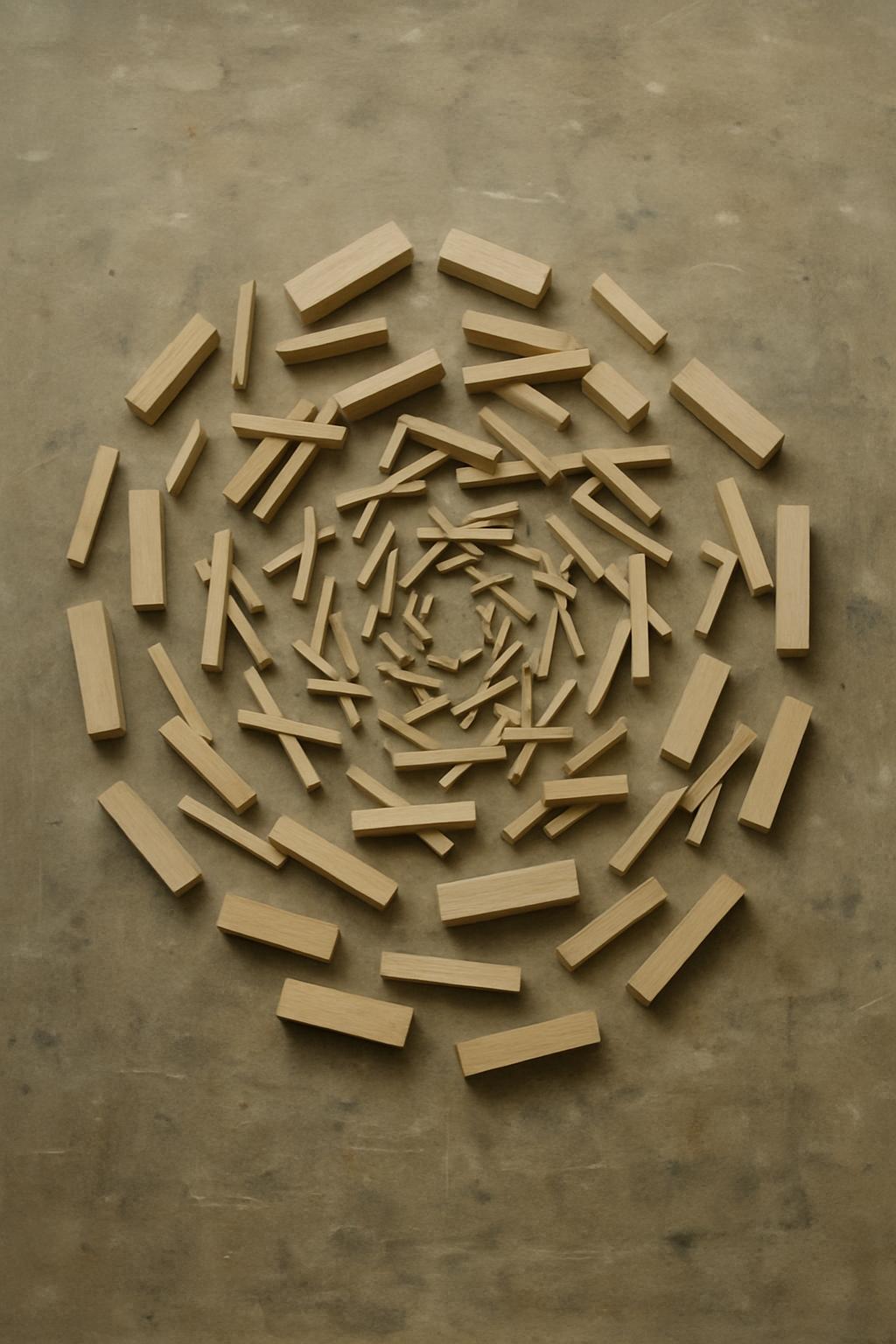 Zwart- en donkerpaarse afbeelding van een geometrisch landschap, bestaande uit lichtgevende en duidelijk zichtbare cirkels...